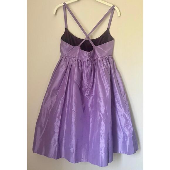 J.Crew Babydoll 100% Silk Party Dress in Lavender Purple Tulle Underskirt sz. 4 - Picture 2 of 8